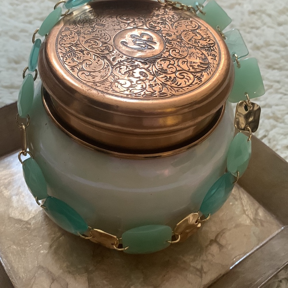Gold Mint Turquoise Necklace